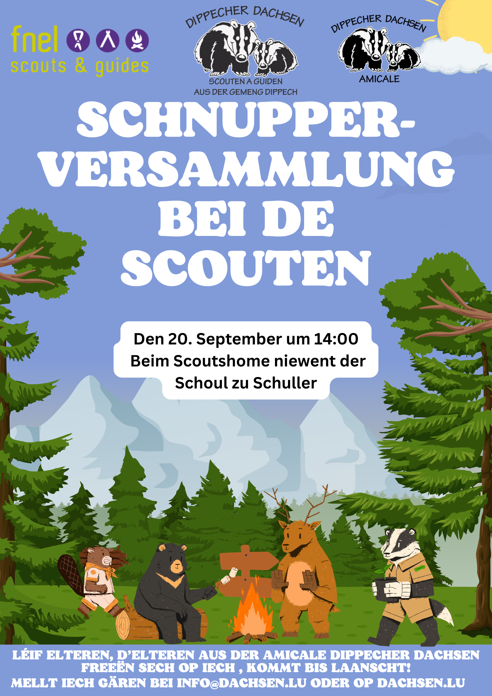 Schnupperversammlung bei de Scouten
